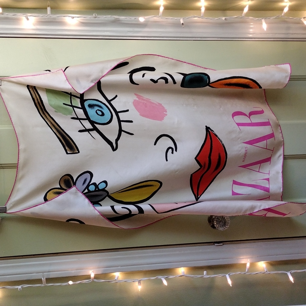 Vintage Harper's Bazaar silk scarf 🧣